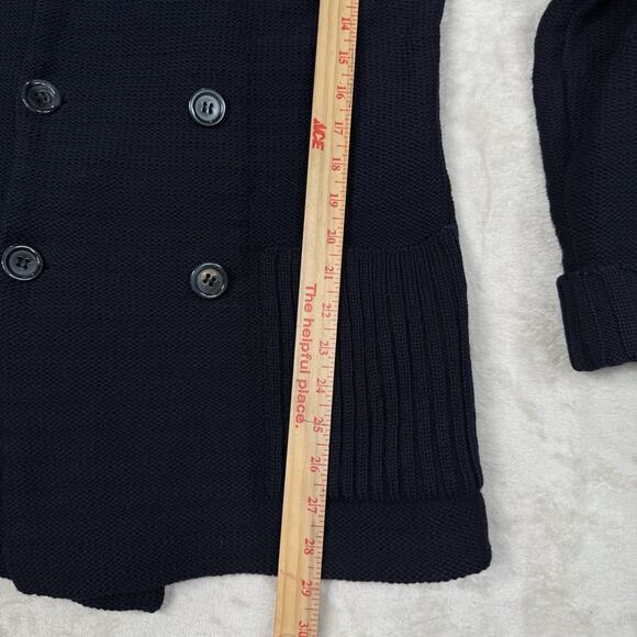 VTG Ermenegildo Zegna Womens Wool Knit Jacket Coat Double Breasted Size S Italy - Picture 9 of 9